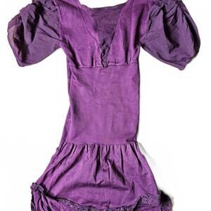 Ritchi Women's Shapewear with Puff Sleeves and Lace Detail